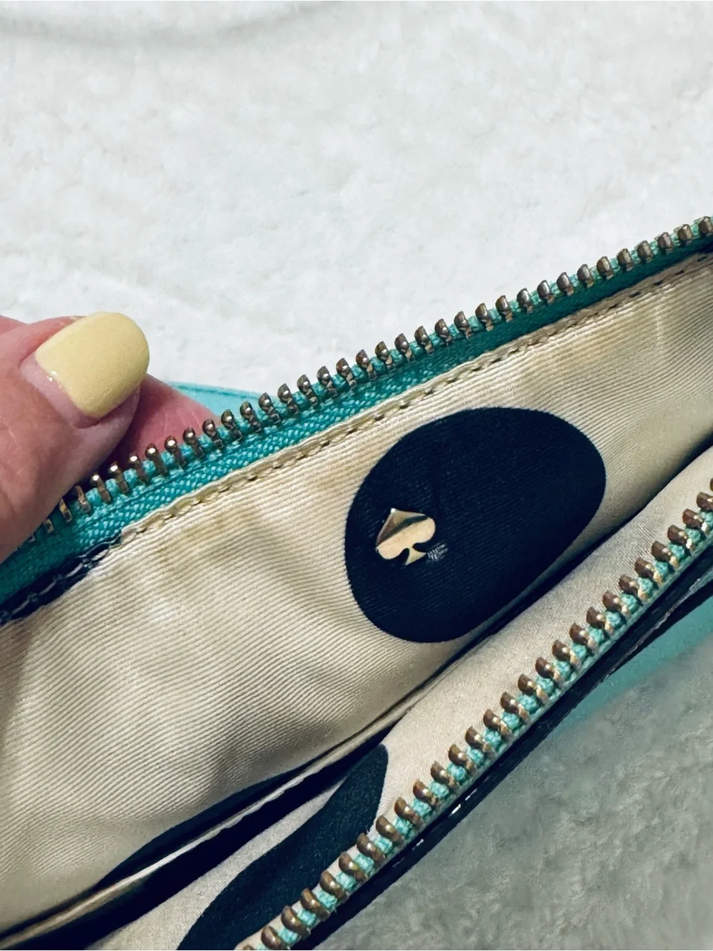 kate spade leather turquoise